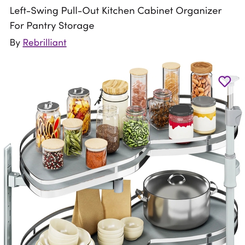 Rebrilliant Gray Pull-Out Kitchen Organizer